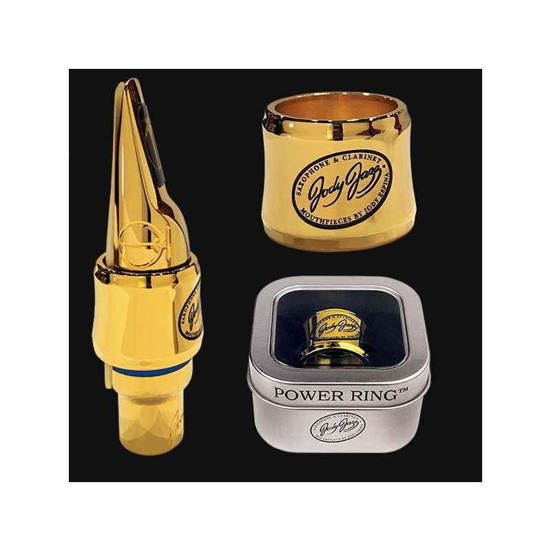 Legatura "Power Ring" 24kt Gold Plated Brass per JodyJazz  DV/CHI/DV NY