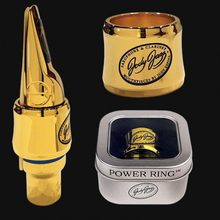 Legatura "Power Ring" 24kt Gold Plated Brass per JodyJazz  DV/CHI/DV NY